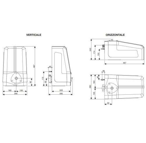 Motore Fadini MEC 200 - TIPO monofase - CV 0,5 - SCHEDA no - POSIZIONE verticale