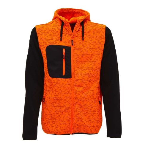 Upower felpa uomo full zip RAINBOW EY174OF arancio fluorescente - taglia S