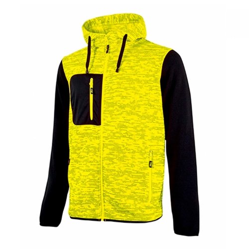 Upower felpa uomo full zip RAINBOW EY174YF giallo fluorescente - taglia S