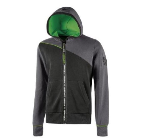 UPOWER felpa zip Jupiter EY212AG grigio - taglia M