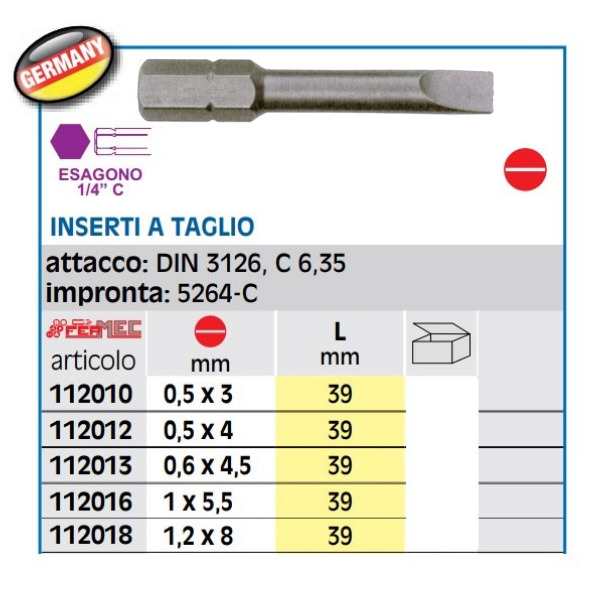 Porta inserti avvitare magnetico extra forte 1/4 Fermec 15005 - Cod. 15005  - ToolShop Italia