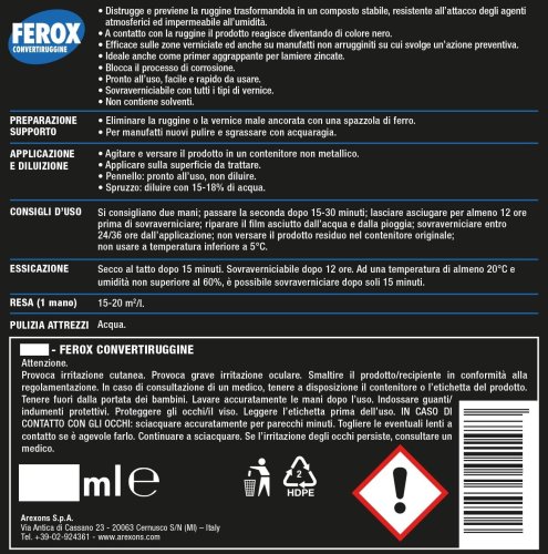 Ferox trattamento convertitore antiruggine barattolo 375 ml