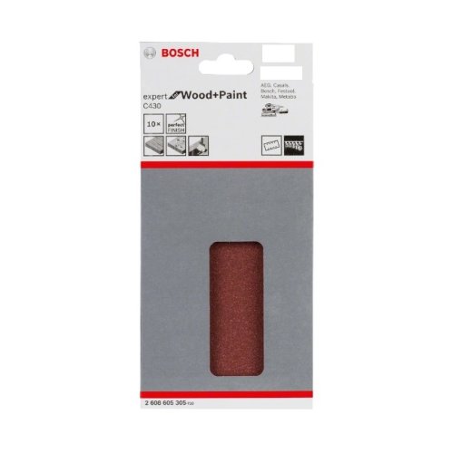 Fogli abrasivi Bosch Professional C430 Exper for Wood mm 80x133 (10 pz) - G 40