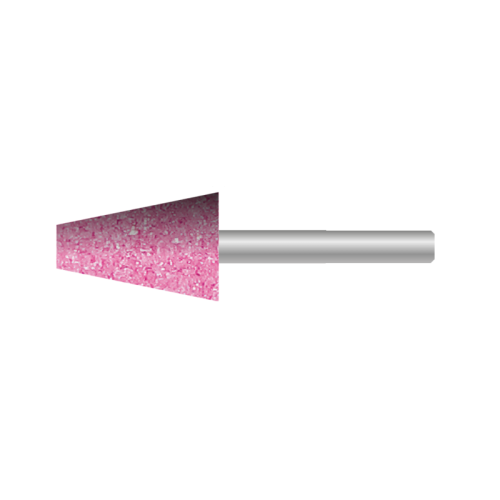 Fresa mola vetrificata conica con gambo Abrabeta - ø mm 25x40