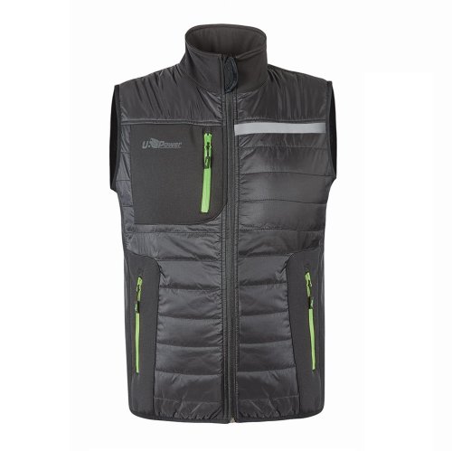 Gilet da lavoro uomo idrorepellente Upower Wall FU278RL grigio-verde - taglia S