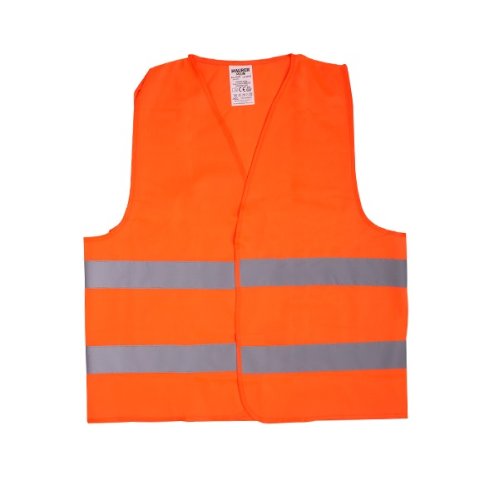 Gilet emergenza catarifrangente alta visibilità taglia unica arancione