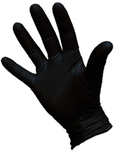 Guanti Arexons nitrile spessorato nero ambidestri (50 pezzi) - taglia 9