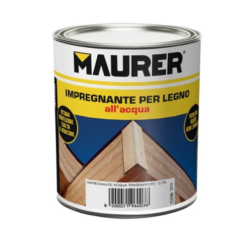 Impregnante all'acqua per legno noce scuro Maurer 0,75l