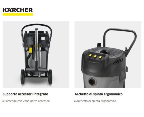 Aspirapolvere Bidone per solidi e liquidi Karcher NT70/3 Professional