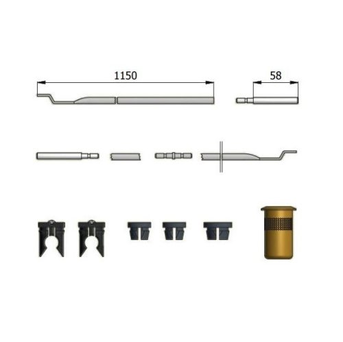 Kit aste interne Omec 0670 per chiusure supplementari