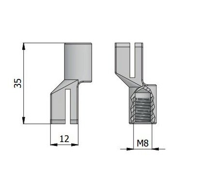 Kit per aste interne filettatura M8 Omec 0673