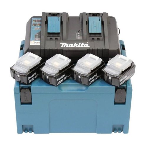MAKITA 197626-8 KIT ENERGY LXT 4 batterie 18V 5Ah + caricabatterie + valigetta MAKPAC 3