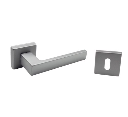 Maniglia Reguitti Aequa A08 rosetta quadra patent cromo satinata
