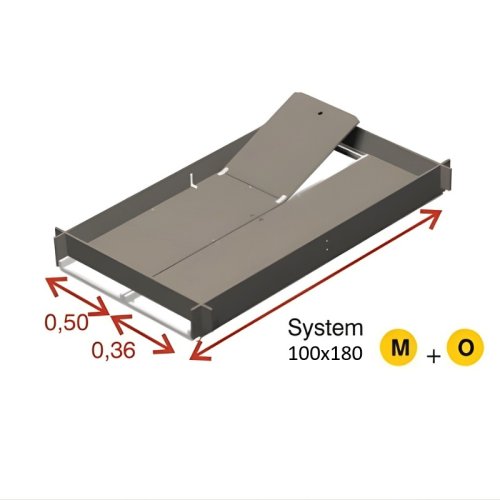 Piano di lavoro con botola per ponteggio Marchetti System 100x180