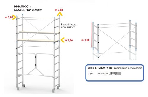 Kit alzata TOP per ponteggio Marchetti Dinamico