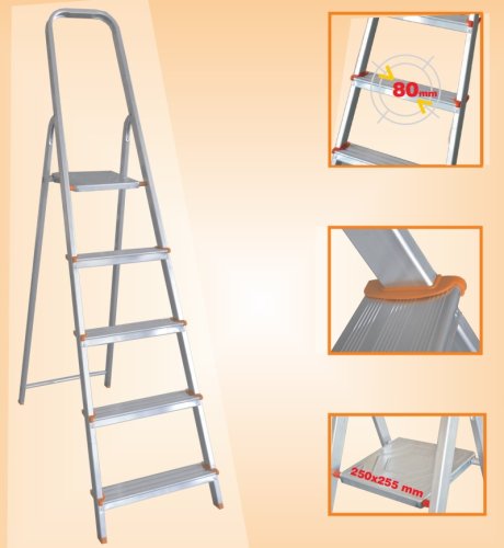 Scala in alluminio per uso domestico Marchetti Stella Basic - gradini 5