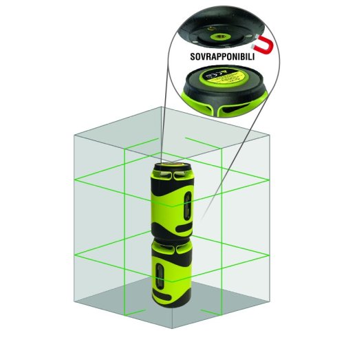 Livella laser Metrica Flash Green 360 raggio verde
