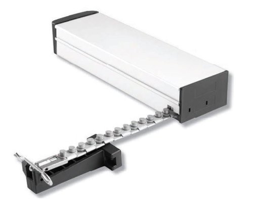 Attuatore elettrico lineare a catena 230V Mingardi MICRO 02 corsa mm 250/365  - - bianco
