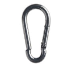 Set 5 Moschettoni In Acciaio Zincato 50mm – Ganci A Molla Robusti Per Chiavi, Tenda Da Sole, Amaca, Passeggino, Campeggio E Fai Da Te