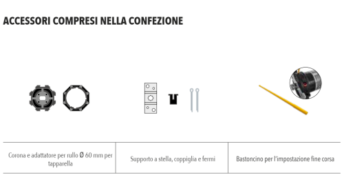 Motore per tende da sole e tapparelle 230V IP44 Movitec Pracal - Nm 20