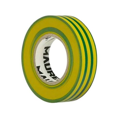Nastro isolante multiuso in PVC MAURER 15 mm x 10m giallo/verde