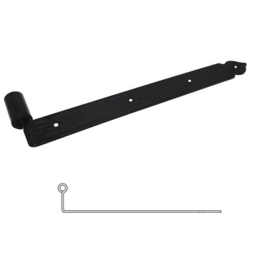 Bandella 90° per imposte e scuri 250x35 mm Omad 1226 - zanca corta (35 mm)