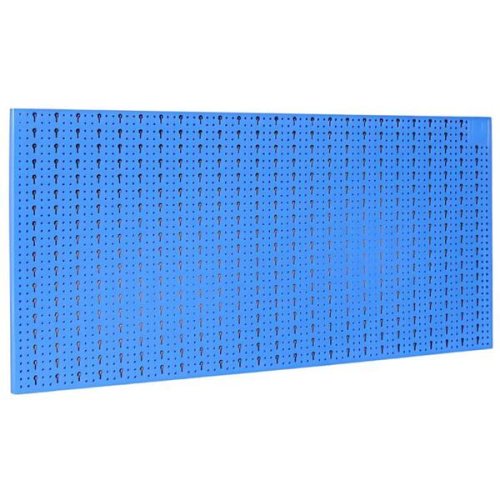 Pannello porta utensili e attrezzi in lamiera forata blu 50x100 cm