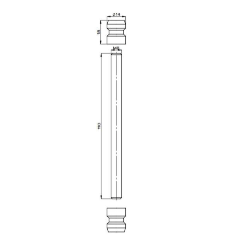 Fissaggio contrapposto acciaio inox PBA FIX.710.000D.B2 per maniglioni su legno, alluminio, pvc