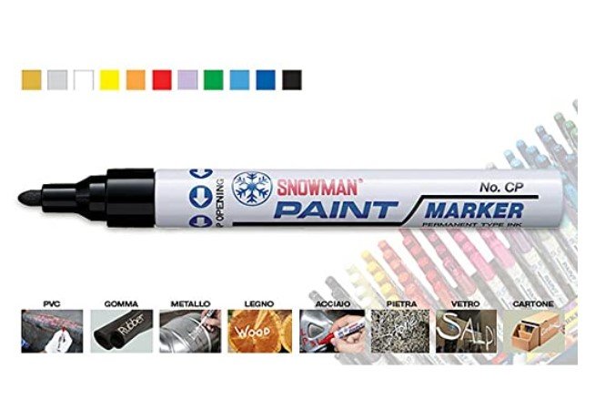 Pennarello marcatore e per ritocco Paint Marker Snowman - colore blu - Cod.  P203 - ToolShop Italia
