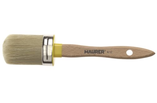 Pennello ovalino Maurer in setola bionda con manico in legno - | N.4