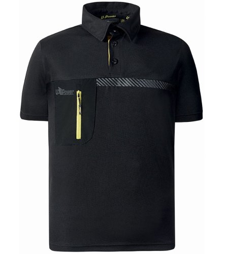 Polo manica corta uomo tessuto termoregolatore U-POWER LIBRA nera - taglia M