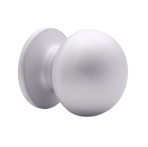 Pomolo fisso Saguatti 169/50 in lamiera di alluminio anodizzato - - argento