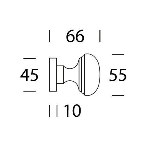 Pomolo fisso in ottone ø 55 mm Reguitti Cosmo E56 - - cromo lucido