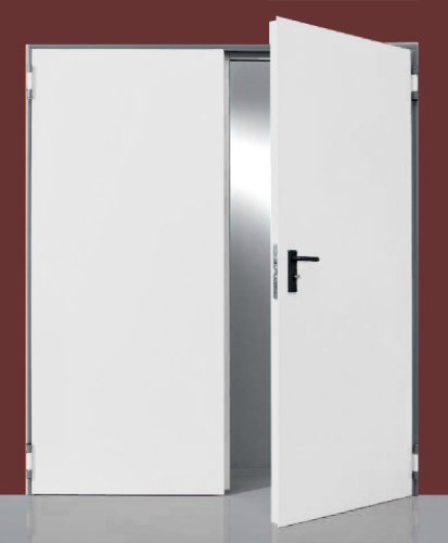 Porte tagliafuoco REI 120 - 2 ante UNIVER Ninz verniciate bianco ral9002 - L x H (mm) 1300x2150 - L ante (mm) 900+400