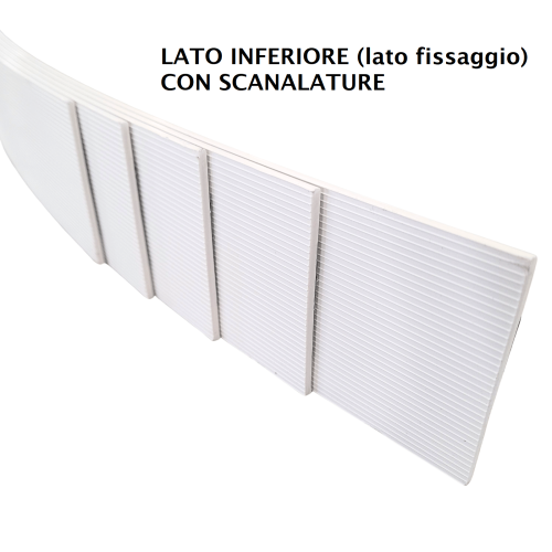 Listello coprifilo EXTE piatto in PVC bianco Massa per serramento interno ed esterno (6m) - mm 30x2,5