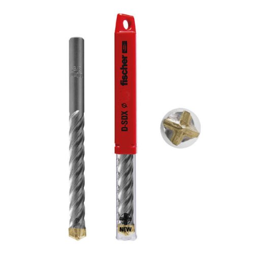 Punta trapano 4 taglienti per forare muratura Fischer D-SDX - ø x L mm 5x85x50