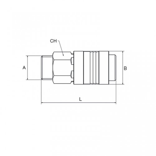 Raccordo rubinetto aria compressa attacco rapido filettato maschio 1/4"