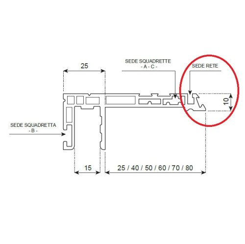 Rete di aggrappo su intonaco per controtelaio pvc DeFAVERI C1 Super