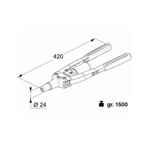 Rivettatrice manuale per rivetti FAR K25