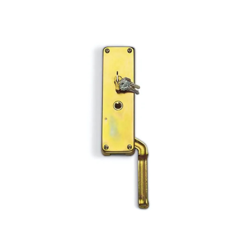 Cariglione portoni per aste da mm 30x10 predisposto per serratura Rolling Center 95 - mano DX