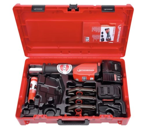 Pressatrice Rothenberger ROMAX 4000 SET con ganasce TH 16-20-26 mm 18V 4Ah