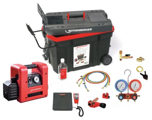Stazione universale per vuoto e carica Rothenberger ROCADDY 120 R32 Analogico