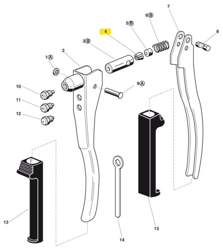 Serie 2 morsetti per rivettatrice FAR K1-K2 ricambio 712147