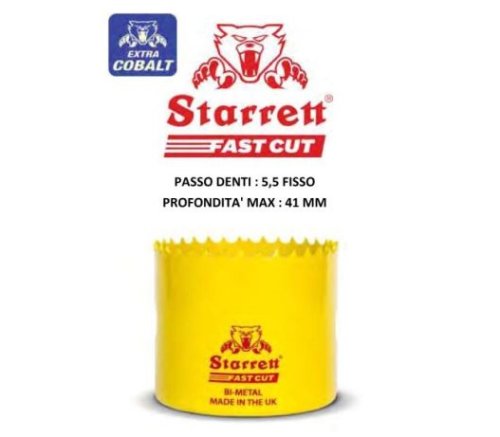 Fresa a tazza bimetallica per acciaio STARRETT FAST CUT - ø mm 14