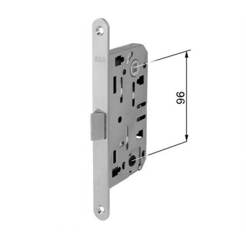 Serratura da incasso per porte interne legno AGB B01102.35 MEDIANA EVOLOTION F18 mm I=96