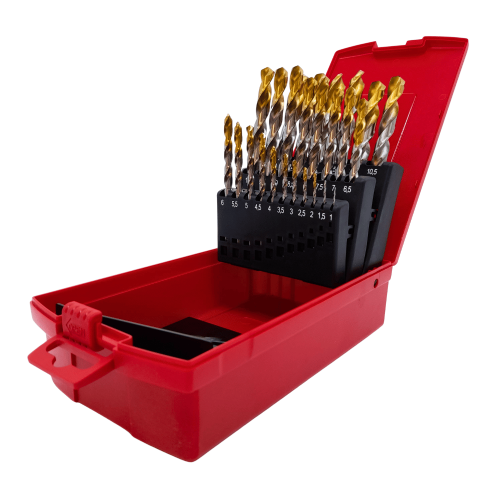 Serie 25 punte trapano Hss DIN338 1-13 mm rivestimento al Titanio Dormer A095204