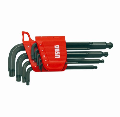 Serie 9 chiavi esagonali testa sferica profilo speciale X-Grip USAG 280X/S9