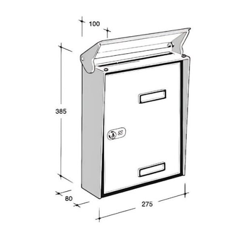 Cassetta postale S90 Silmec 10-215.69 per esterno verniciata ruggine