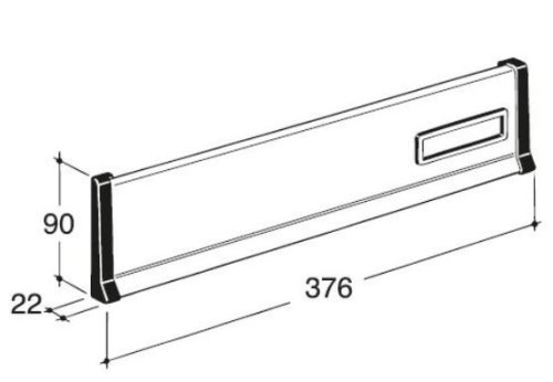 Placca bucalettere in alluminio verniciato grigio ferro Silmec 10-650.84