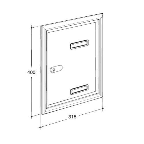 Porta ad incasso per ritiro postale Silmec 10-690 - - grigio ferro